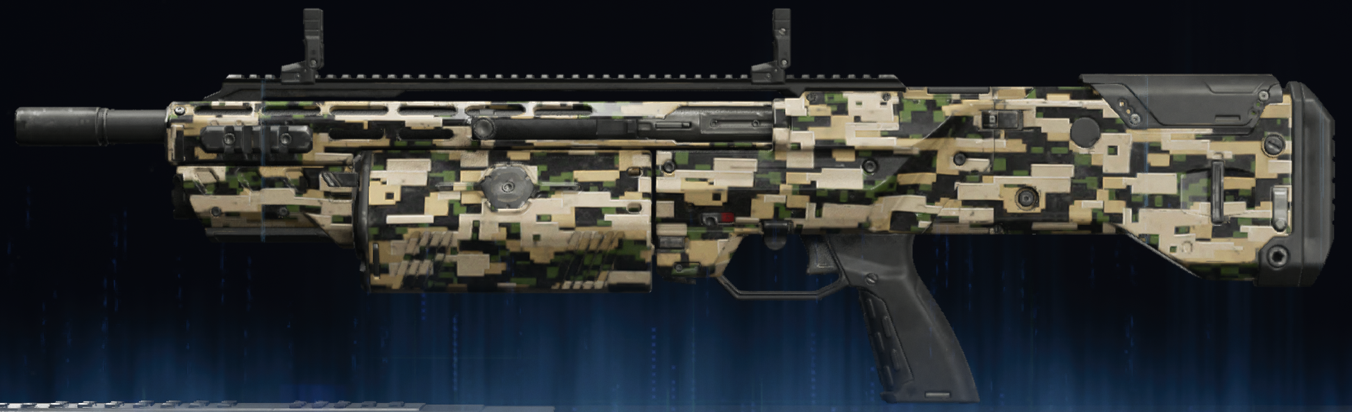 Rendu du camouflage Forêt numérique sur Echo 12